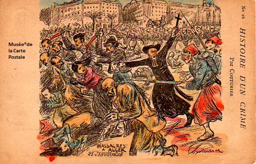 Carte postale de Couturier Eugène représentant l'affaire Dreyfus.
