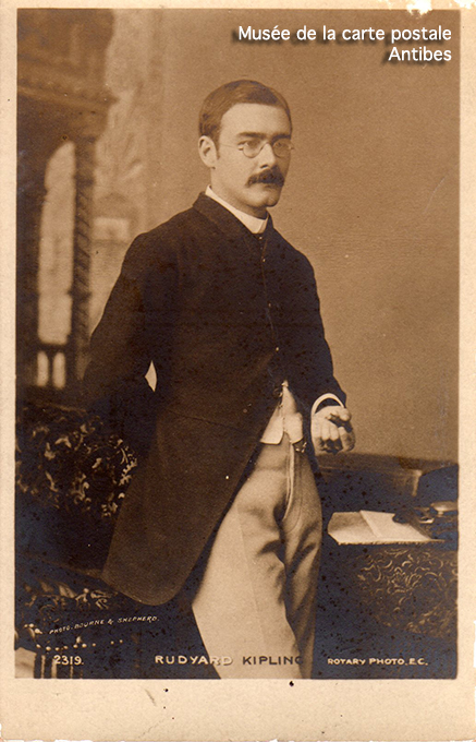 Carte postale ancienne représentant Rudyard Kipling.