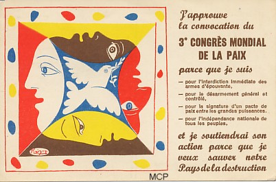 Carte postale de Picasso pour illustrer la valeur artistique des cartes postales.