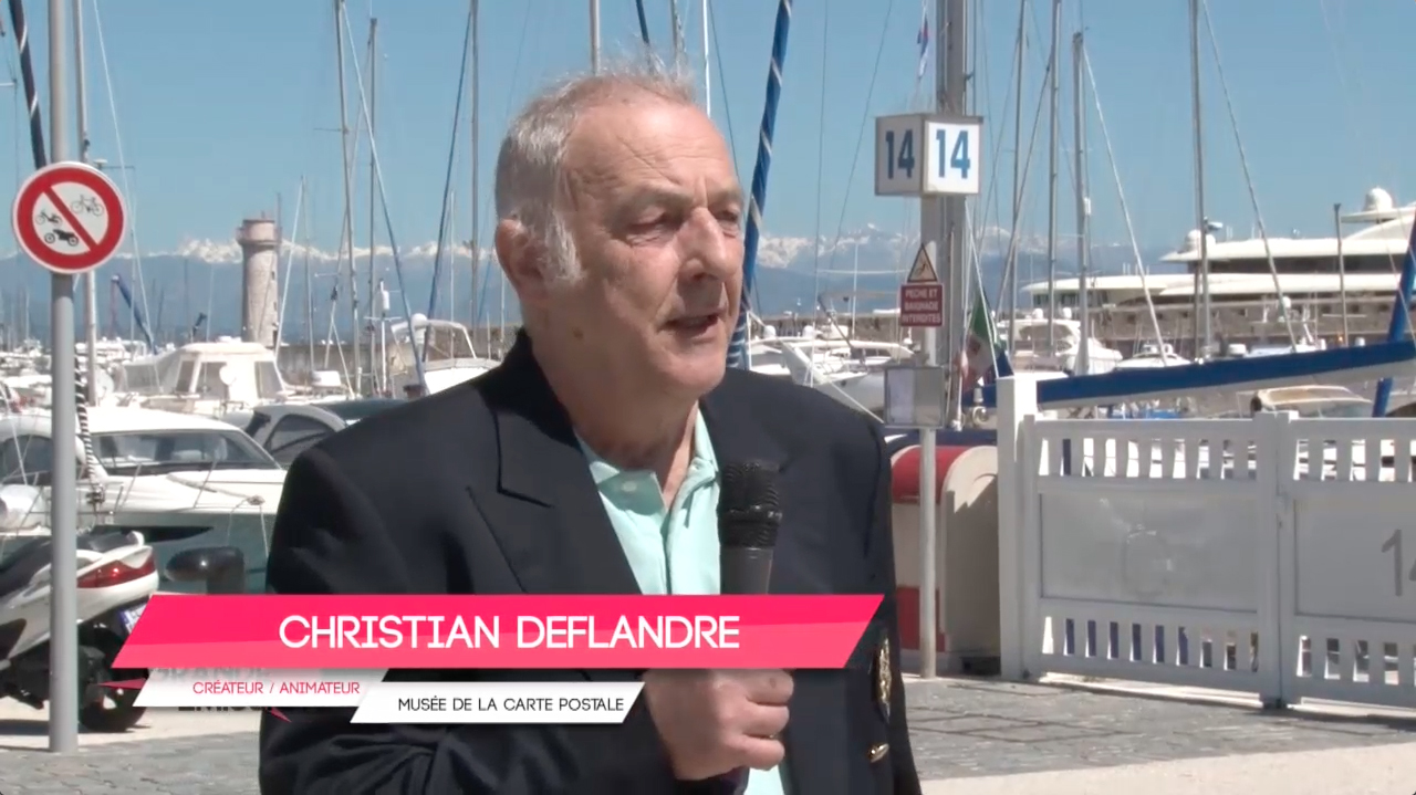 Extrait interview Christian Deflandre, créateur et animateur du Musée de la carte Postale, à Antibes, sur Azur TV.